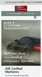 Mobile Screenshot of economytransmissionofmckinney.com