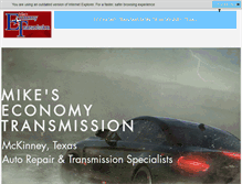 Tablet Screenshot of economytransmissionofmckinney.com